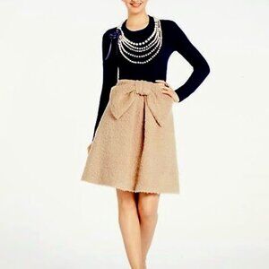 Kate Spade Elegant Beige Skirt with Bow Detail